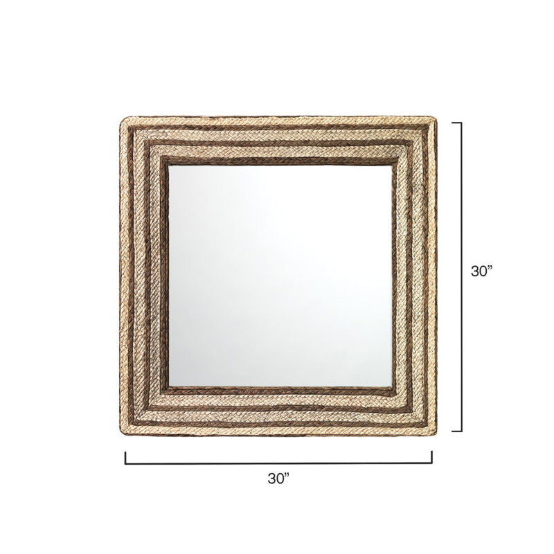 Seagrass Mirror, Square 30" x 30"