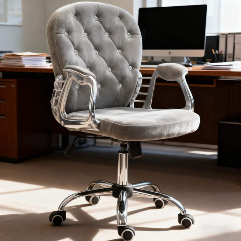 Luxury Tufted Office Chair For A Stylish Choice For Home & Office, Plush Comfort