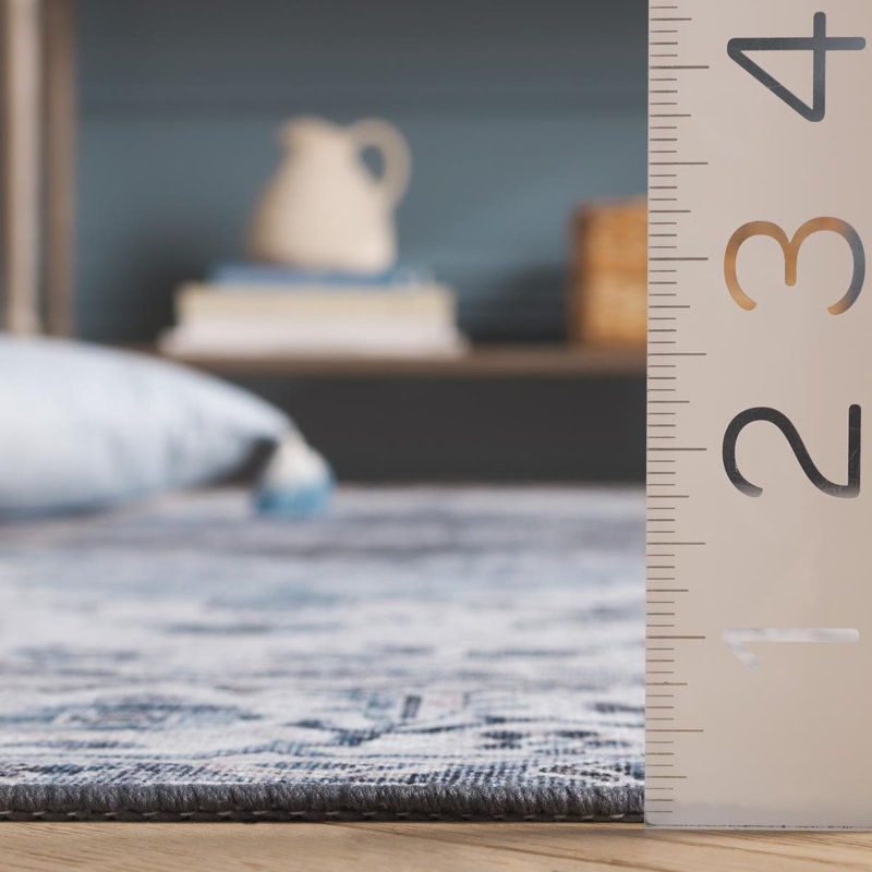 Mikali Machine Washable Non-Slip, Round 183cm