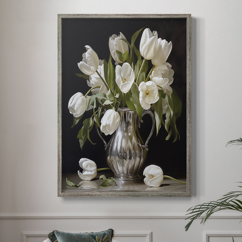 Reproduction encadrée FLORAL Series DCCD - bois massif, H 15 po x l 12 po