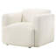 Chaise d'appoint sculpturale avec rembourrage généreux