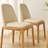Beige Solid back side Chair(Set of 2)