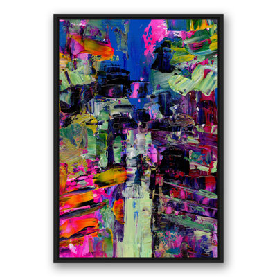 Bright Neon Floating Framed Canvas