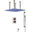 Système de douche thermostatique à 2 voies à DEL en nickel brossé avec douche à main et poignée Fontana Erice