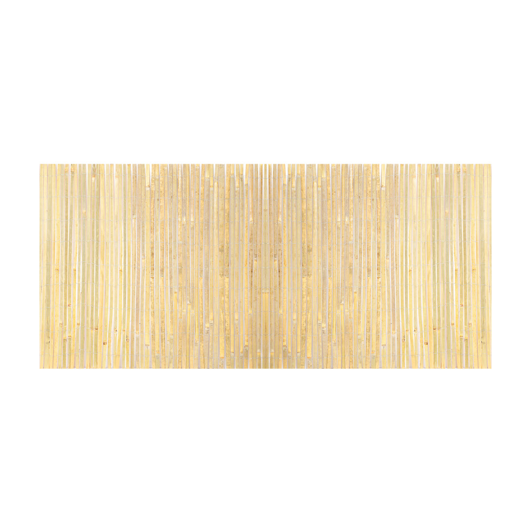 Natural Bamboo Slat Screening Privacy Bamboo Slat Fence 3 ft H x 19.6 ft L