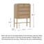 Armoire d'appoint multifonctionnelle en rotin rétro tissé