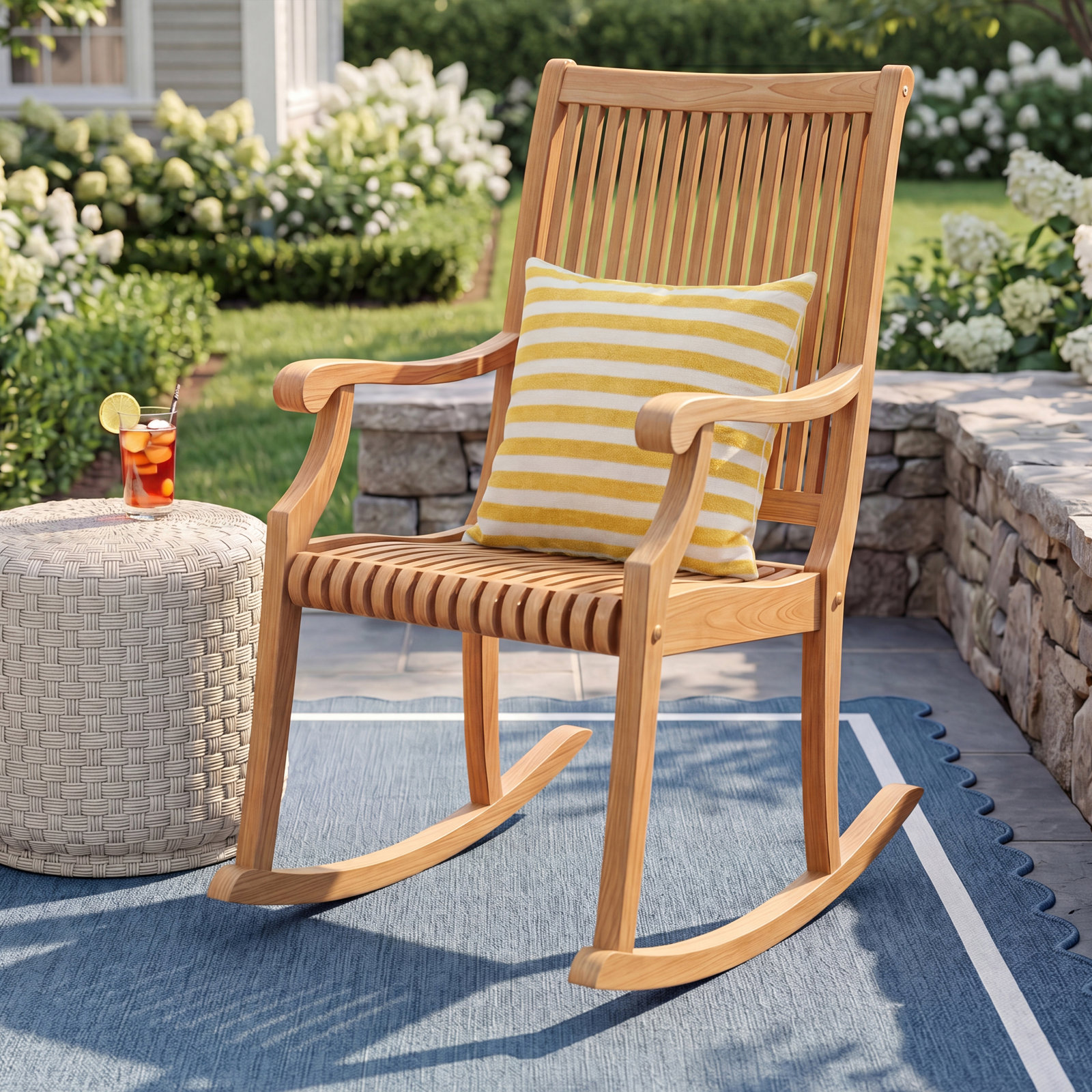 Teak Patio Rocking Chair