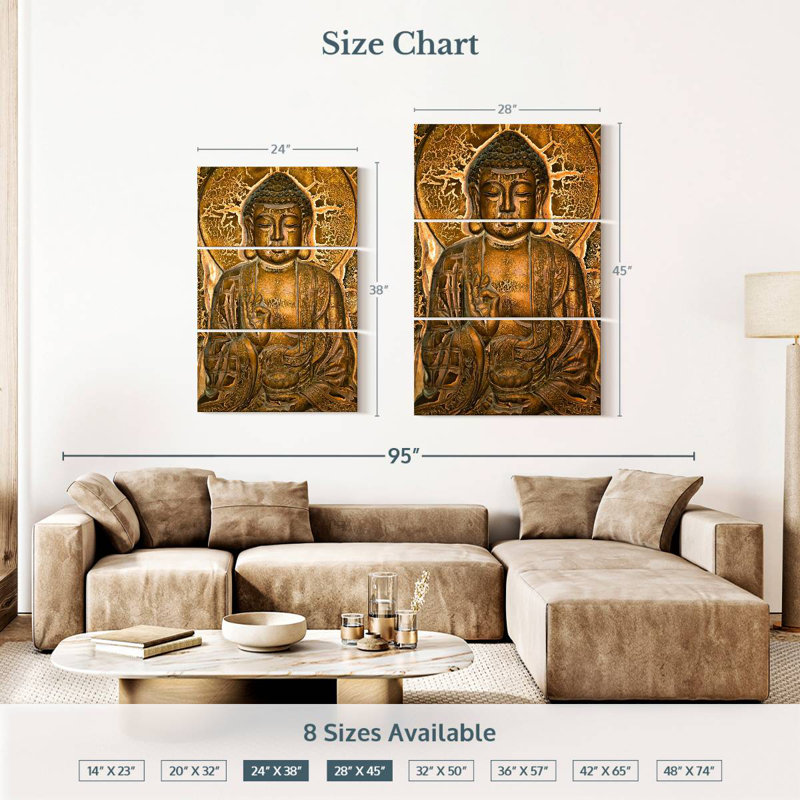 Adella Buddha Mural, 38" H x 24" W