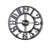 Elegant Decorative Metal Wall Clock, Black, 27.6 x 27.6 inches | 100% Metal, Thickness: 0.08 inches | Silent Mechanism, Easy Wall Mount, Requires 1 AA Battery (Not Included) | Stylish Home Décor for Any Room
