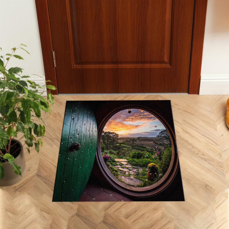 Soft Pile Printed Rug with Artistic Floral Pattern Ideal for Adding a Splash of Color to Your Living Area, Square 2'