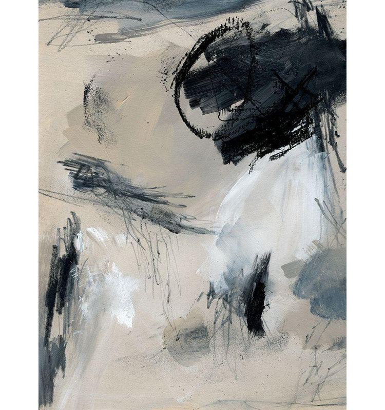 Ivy Bronx Parker, art sur toile tendue de la galerie Jennifer Paxton, «Scribble Abstract I», H 47 po x l 36 po
