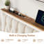 Structure de lit plateforme tapissier avec tiroirs de rangement au pied de lit et station de charge USB-611429110