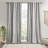 Cotton Printed Curtain Panel With Chenille Stripe And Lining