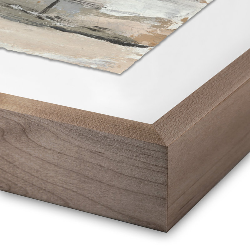 Chalet Painting by Melanie Biehle, Rustic Walnut Paper Single Picture Framed, 48.5" H x 60" W