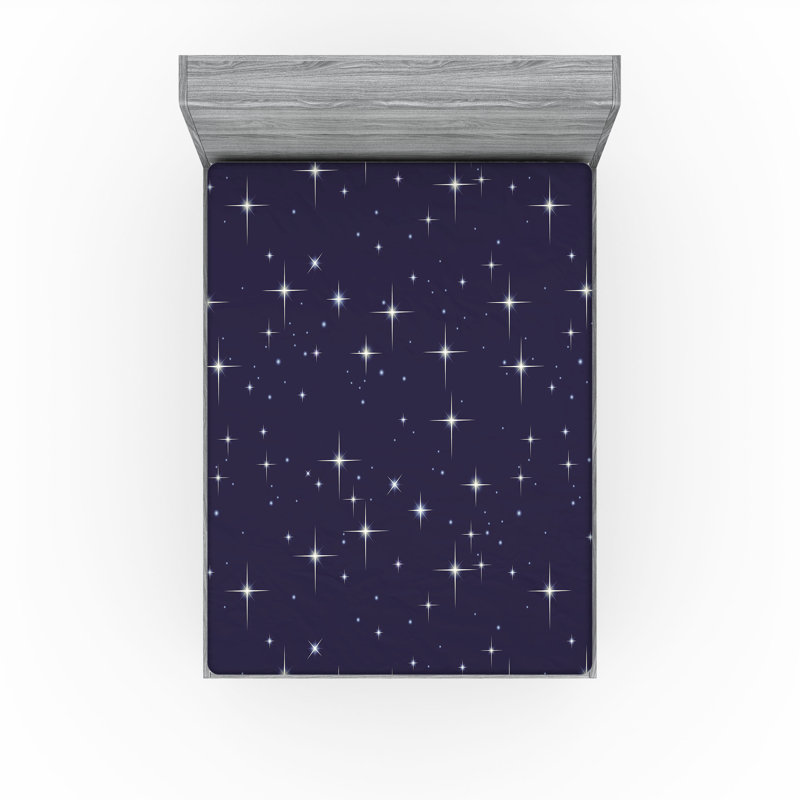 Ensemble de draps-housse Ambesonne Space, Drap-housse très grand californien