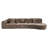Camden Boneless 140'' Compression Curved Sectional Sofa-186109985
