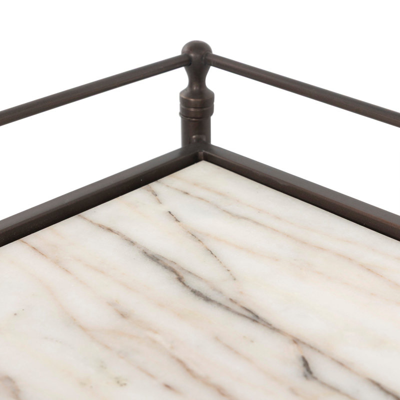Eisen Nightstand-Striated Marble