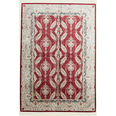 Tapis traditionnel touffeté à la main 6 pi 6 po x 9 pi 6 po Antep