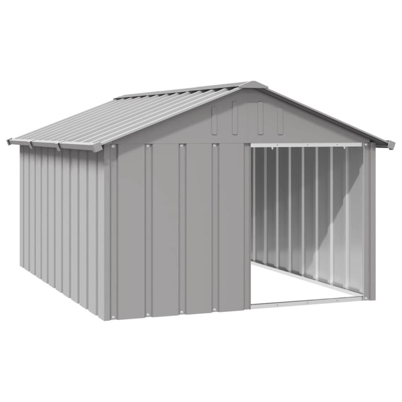 Huddersfield Dog Hutch, Grey, 116.5cm W x 153cm H x 81.5cm D