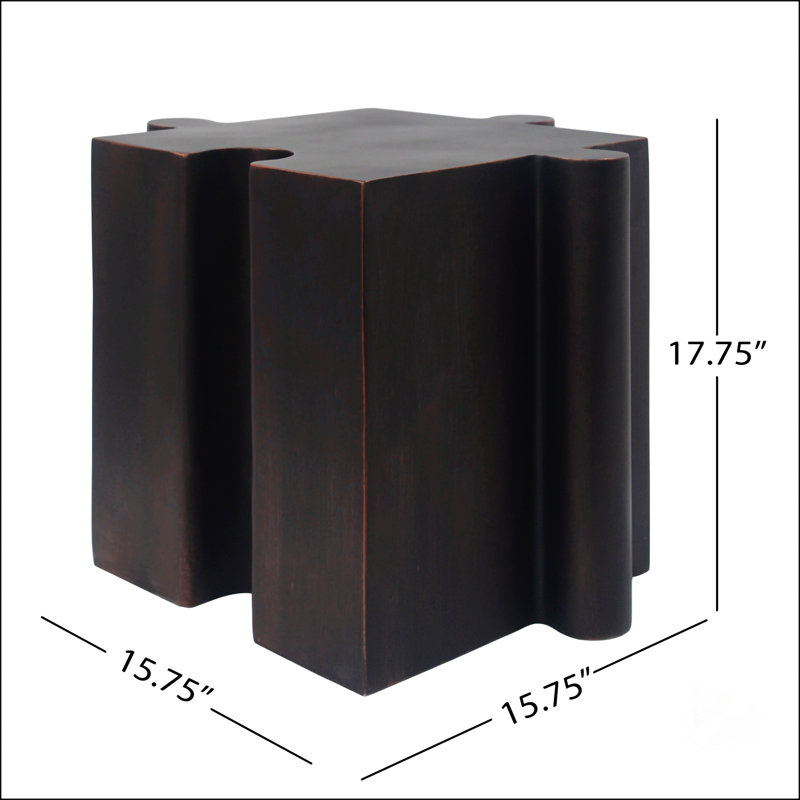 Puzzle Art Side Table, Modular Convex Edge MGO Table For Custom Layouts, Indoor & Outdoor, Copper