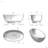 63 Inch Freestanding Solid Surface Soaking Bathtub