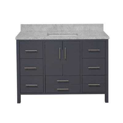 Kiara 48" Carrara Marble Single Bathroom Vanity
