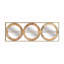 Miroir mural 3 pièces dans un cadre rectangulaire, décoration murale pour salon de chambre à coucher, 40 po x 14 po