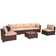 Algarin 7 Piece Rattan Sectional Seating Group with Cushions