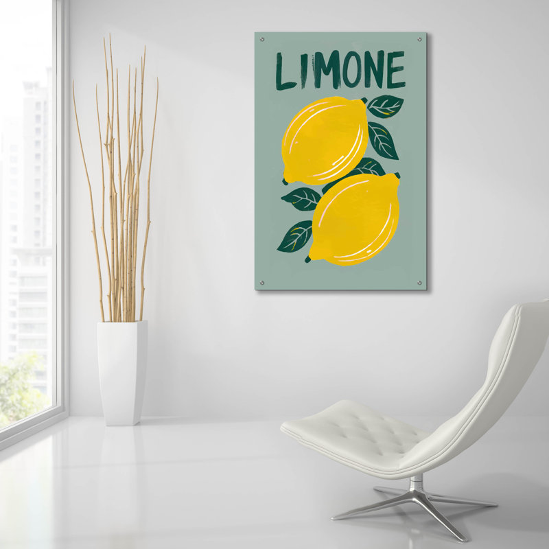 «Limone» par Andreas Magnusson, art mural en verre acrylique, H 36 po x l 24 po x P 0,2 po