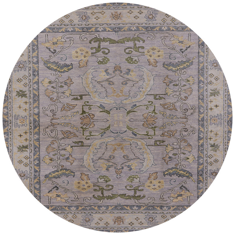 Tapis oriental gris, Rond 6 pi