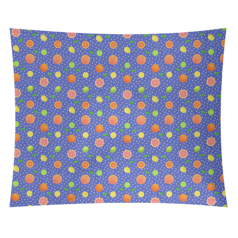 Tapisserie katelyn elizabeth à fruits d’agrumes Avicia, Intérieur, H 91 po x l 107,5 po