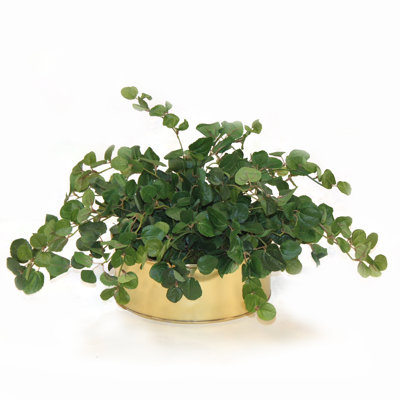12'' Faux Ivy Plant in Metal Planter