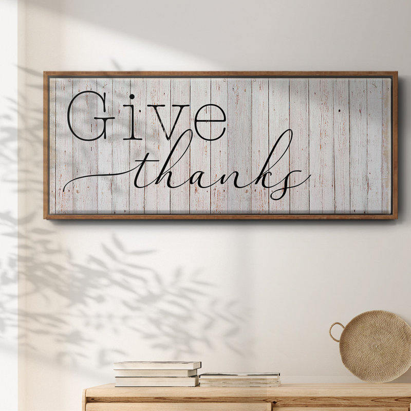 Give Thanks- Framed Canvas