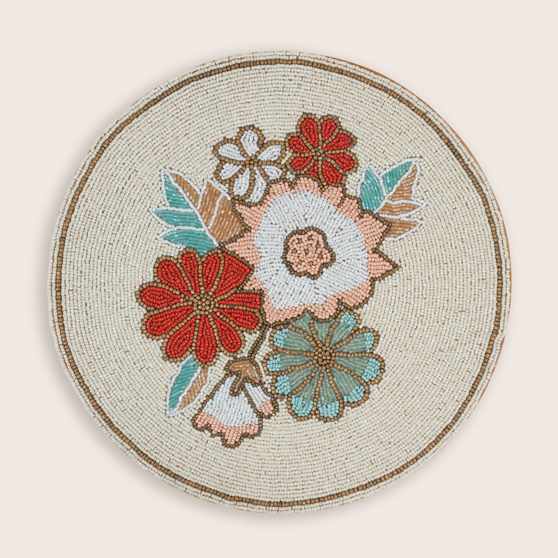 Bircheat Glass No Pattern Round Placemat