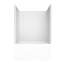 Ensemble de 4 panneaux de douche et de rideau de douche 4 pièces en acrylique blanc-115762223