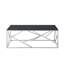Table basse moderne Modern avec plateau en verre trempé noir
