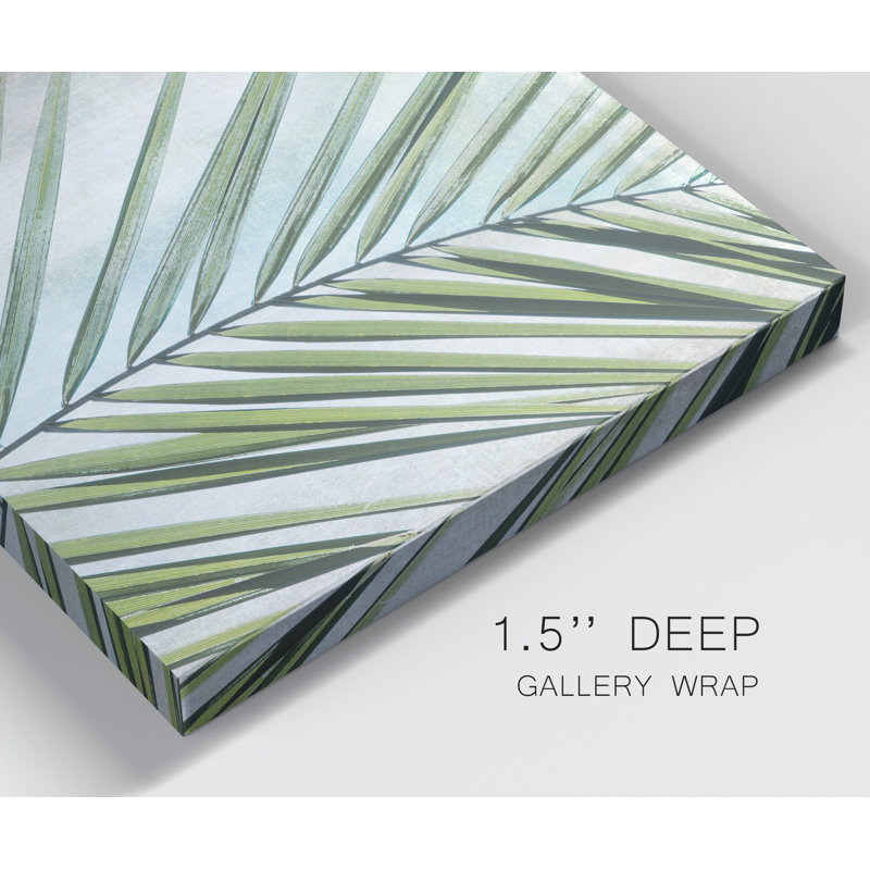 Palm View II - Reproduction d'art sur toile tendue, H 32 po x l 32 po x P 1 po