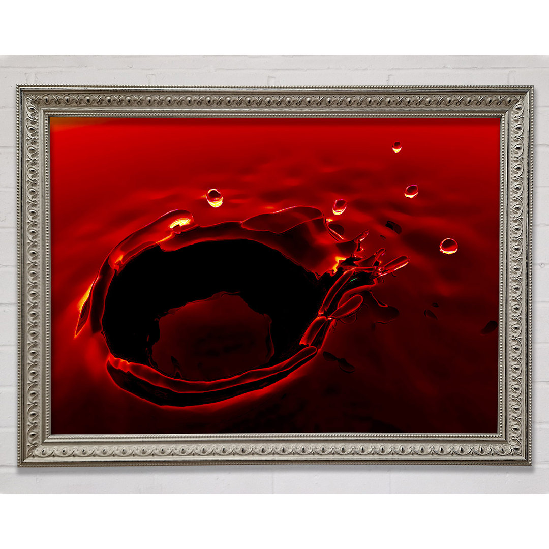 Red Water Splash - Einzelner Bilderrahmen Kunstdrucke