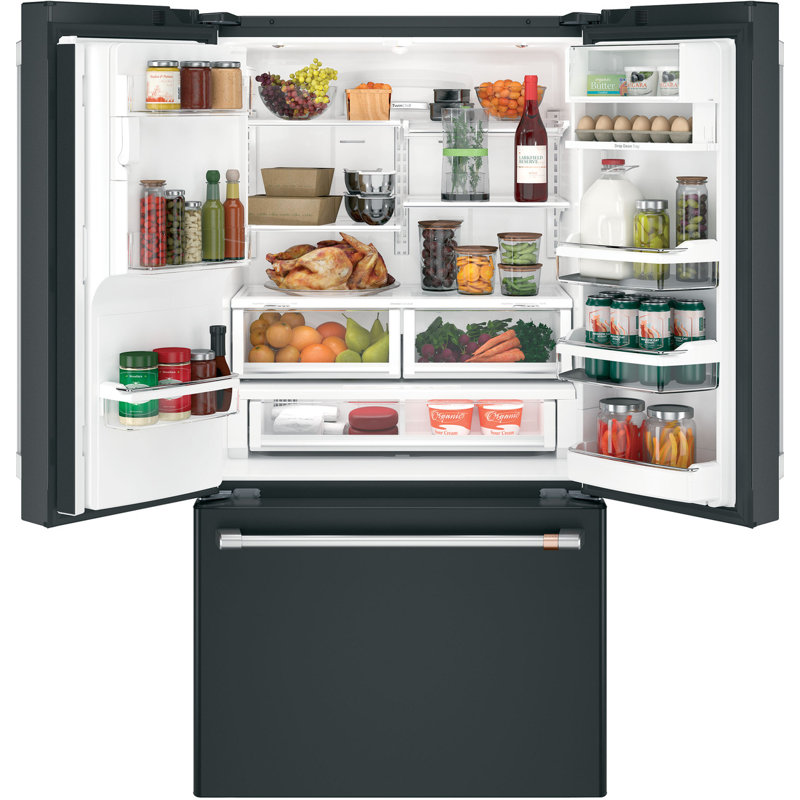Café Appliances 36" Counter Depth French Door 22.1 cu. ft. Smart Refrigerator, Matte Black