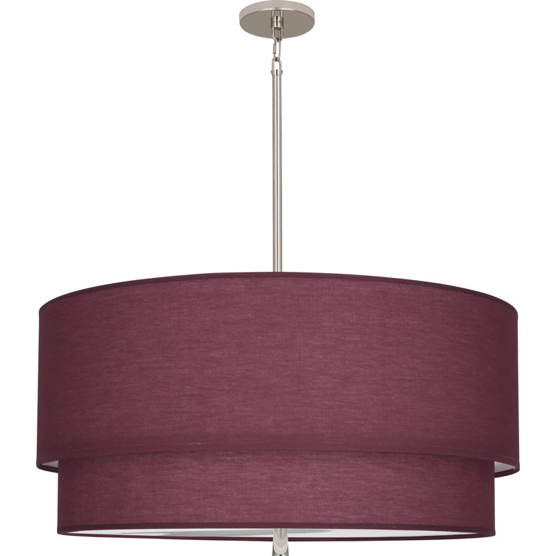 Decker 3 - Light Chandelier, Polished Nickel, Vintage Wine