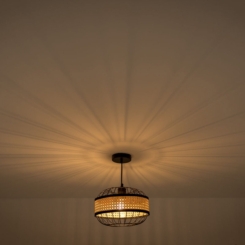 Adheesh 1 - Light Geometric Lamp Shade, Black