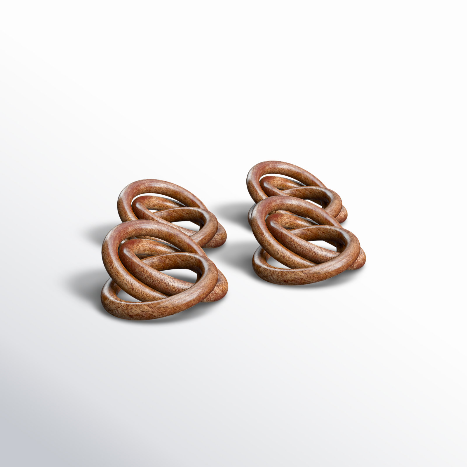 Wooden Interlock Napkin Ring, Brown