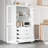 44.7X20x75inch Kitchen Pantry, Freestanding Kitchen Storage Cabinet Display Cabinet With Glass Doors And 4 Built-In Drawers For Living Room, Home Office, White-856910606