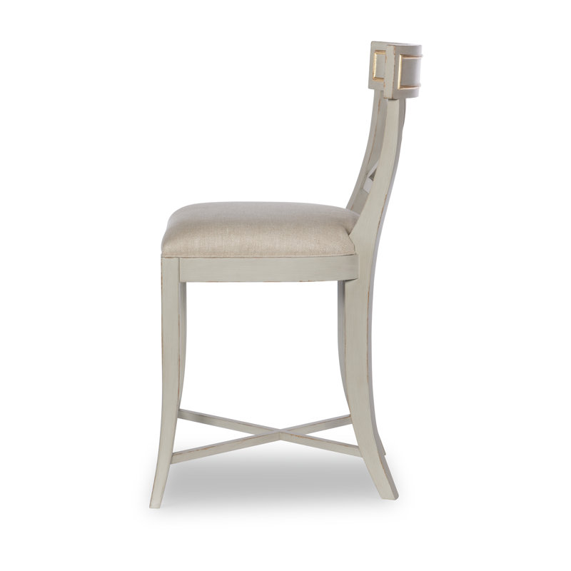 Monarch Upholstered Stool with Solid Wood Frame