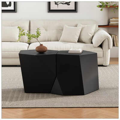 Ensemble de tables basses modernes et fonctionnelles avec design géométrique MGO, idéal pour divers espaces et usages multiples