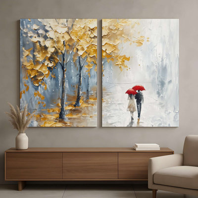 Stunning Decorative Canvas Paintings (2 Pieces), 63.0 x 47.2 inches | 100% Canvas (Thickness: 0.1 inches) & 100% Pine Wood Frame | Perfect for Living Room, Bedroom & Office Decor, Elegant Wall Art