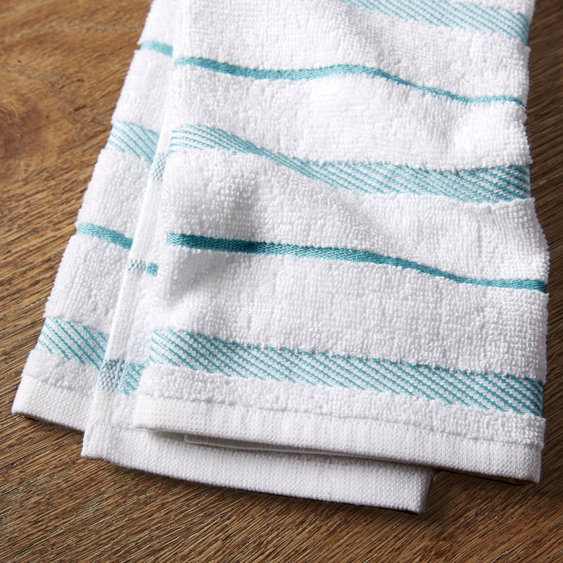 KITCHENAID Albany Kitchen Towel 4-Pack Set, 16"x26", Aqua