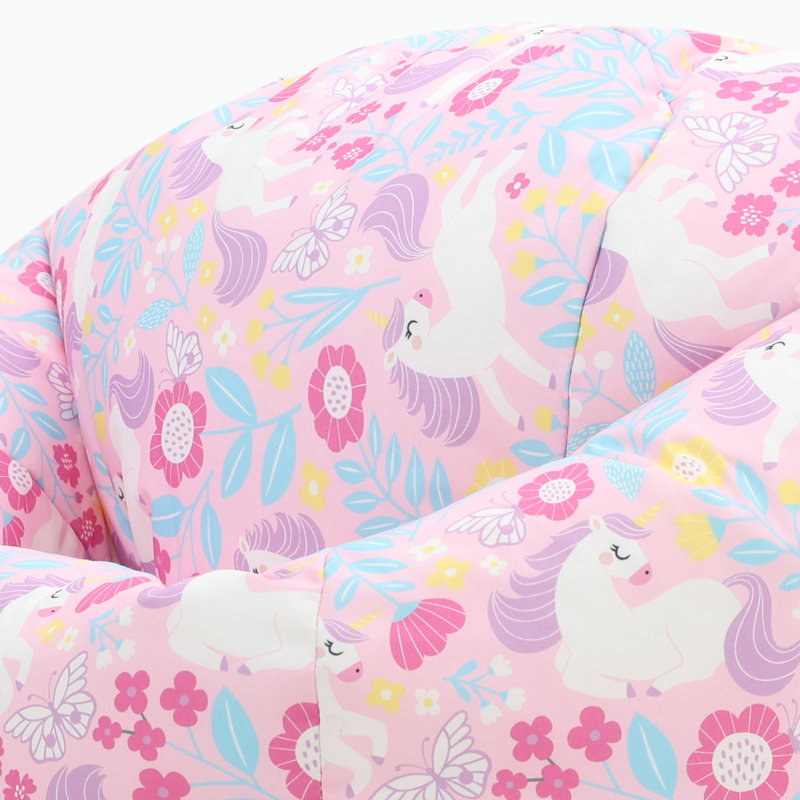 Kids Rainbow Print Classic Bean Bag, Unicorn