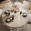 Extendable Round Metal Base Dining Table-1563213555-1563213552