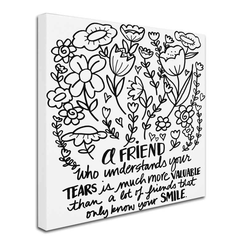 Arzel «A Friend», impression sur toile tendue, H 14 po x l 14 po x P 2 po